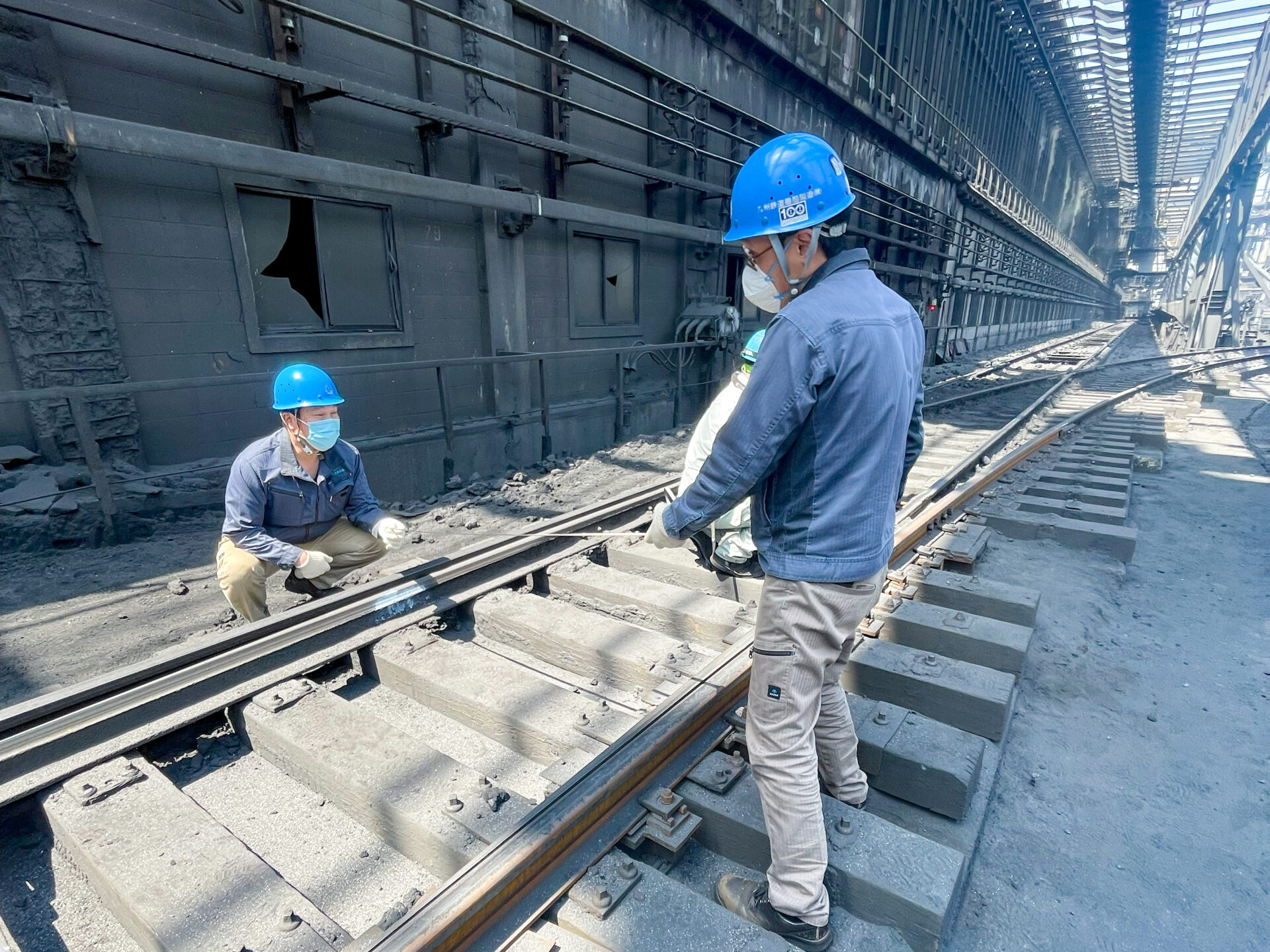 コークス輸送レール交換工事